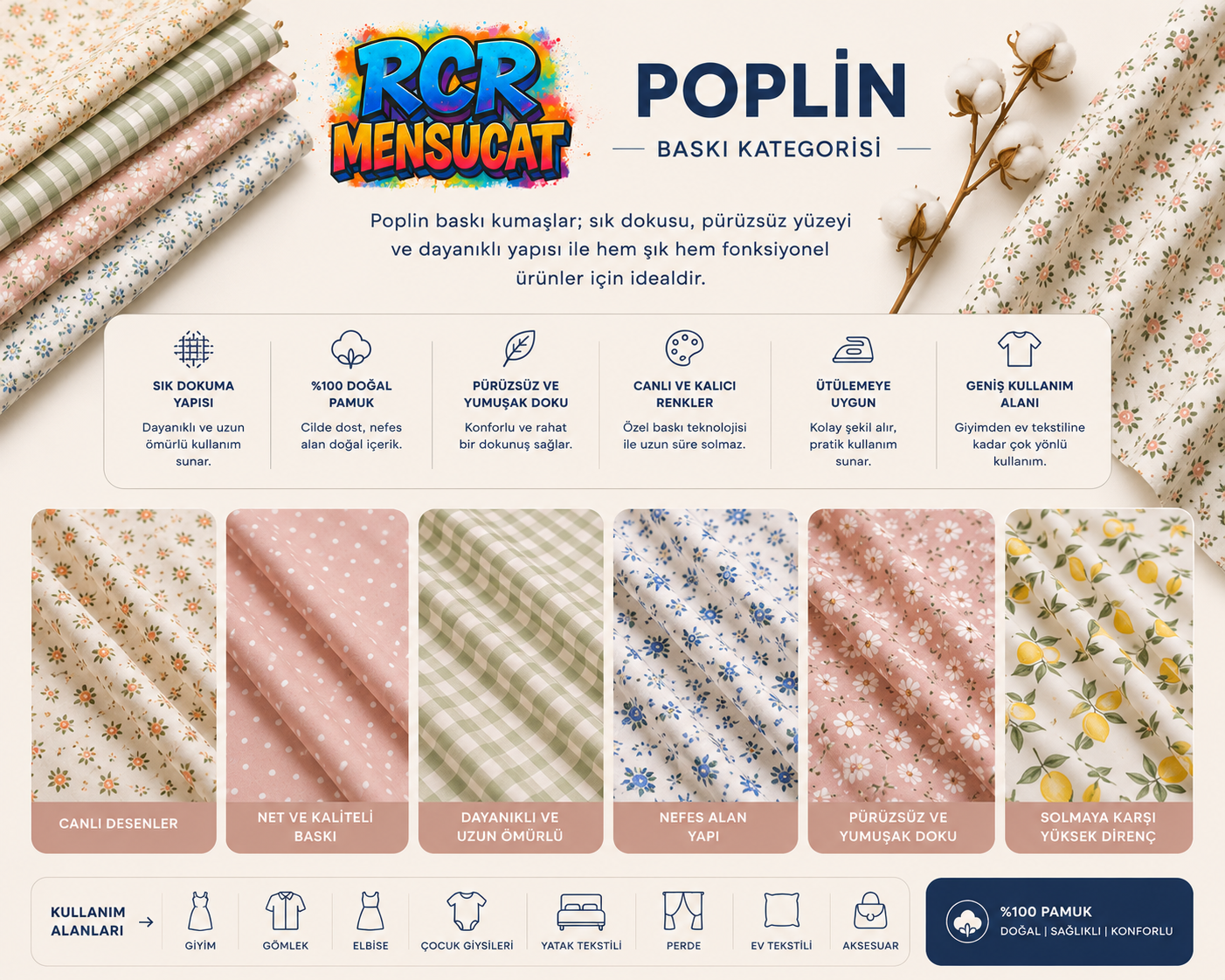 Poplin baskı